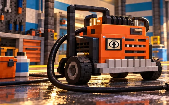 Illustrated pressure washer